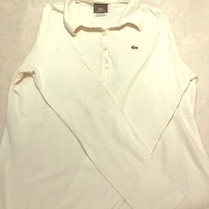 Like new Lacoste quarter button polo